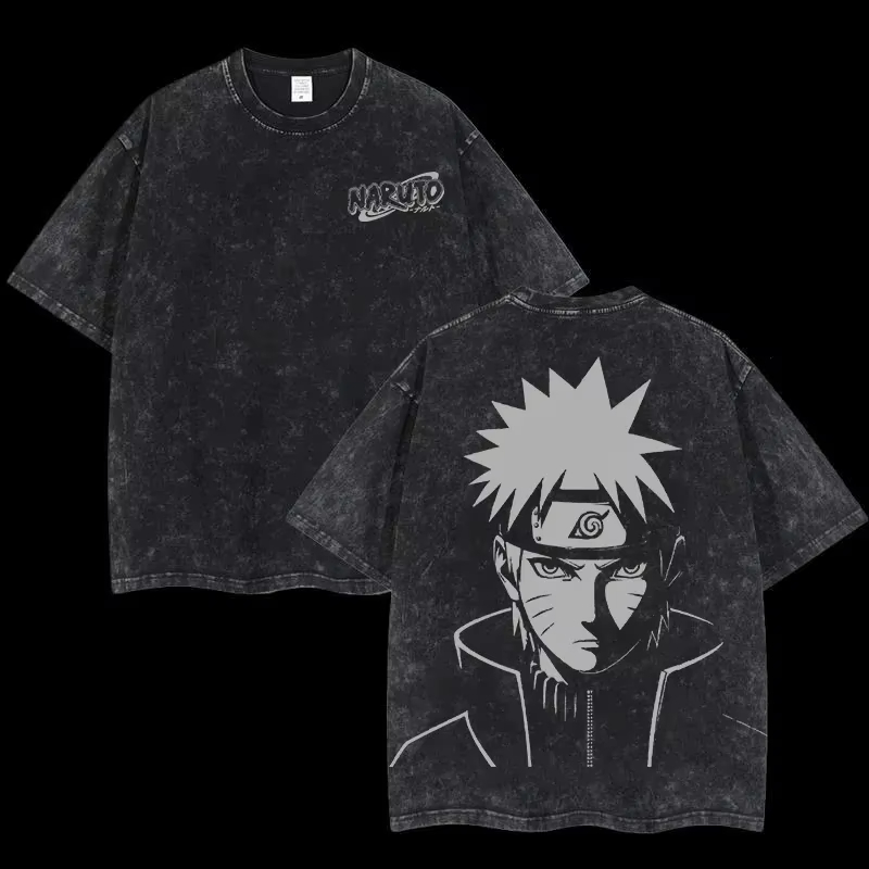Koszulka Naruto Shisui Uchiha  – Acid Wash Vintage Graphic T Shirt recenzja i cena