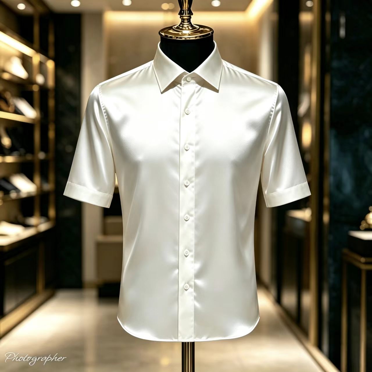 Men's Solid Color Satin Short- – Mens Satin Silk Dress Shirt recenzja i cena