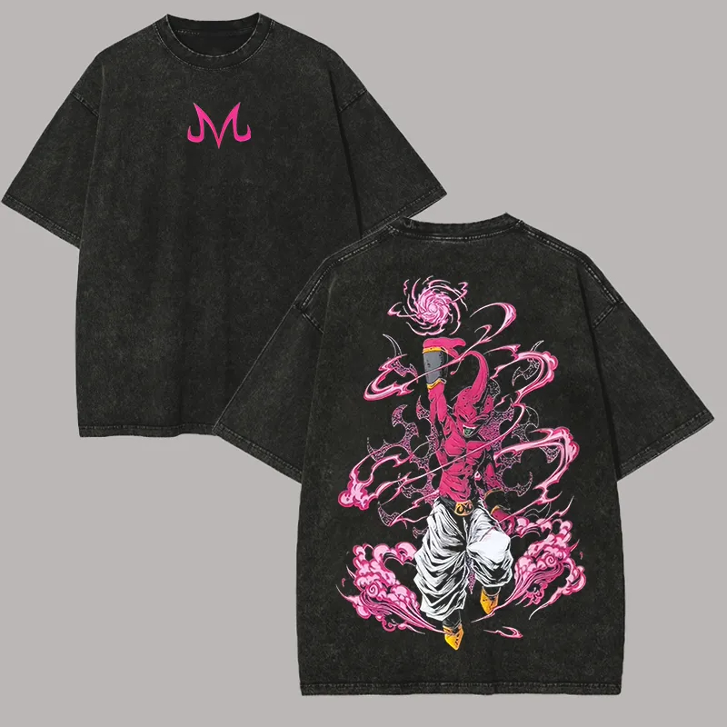 Koszulka Kid Buu Dragon Ball Z – Acid Wash Vintage Graphic T Shirt recenzja i cena